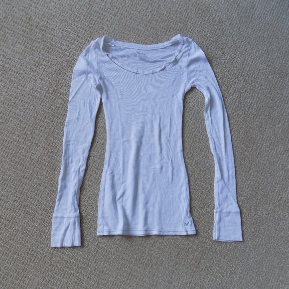 AMERICAN EAGLE BEADED LONG SLEEVE SHIRT TOP